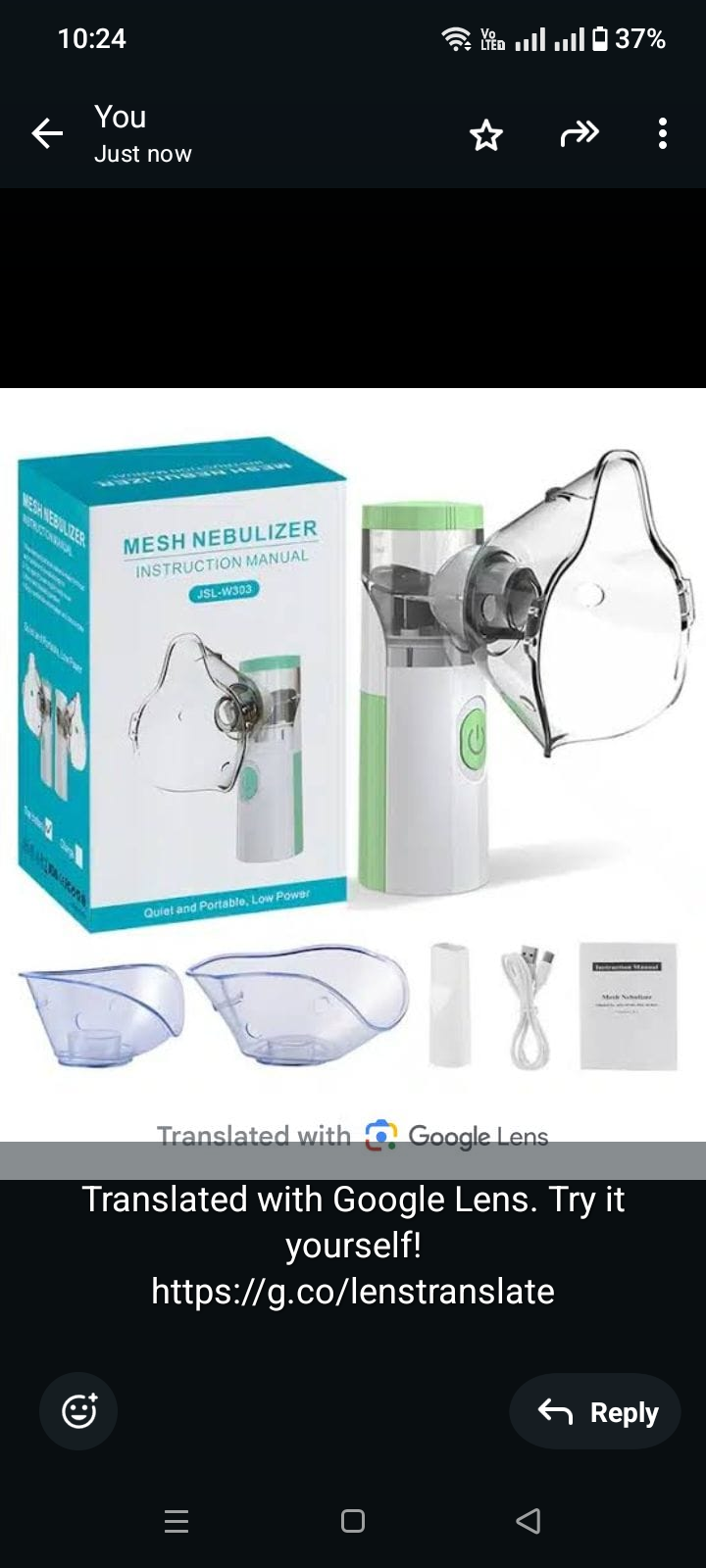 Portable Mesh Nebulizer W303 - Image 2