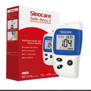 Sinocare Safe-Accu-2 Glucose meter Mrp 950tk (Whole sales 450 tk)