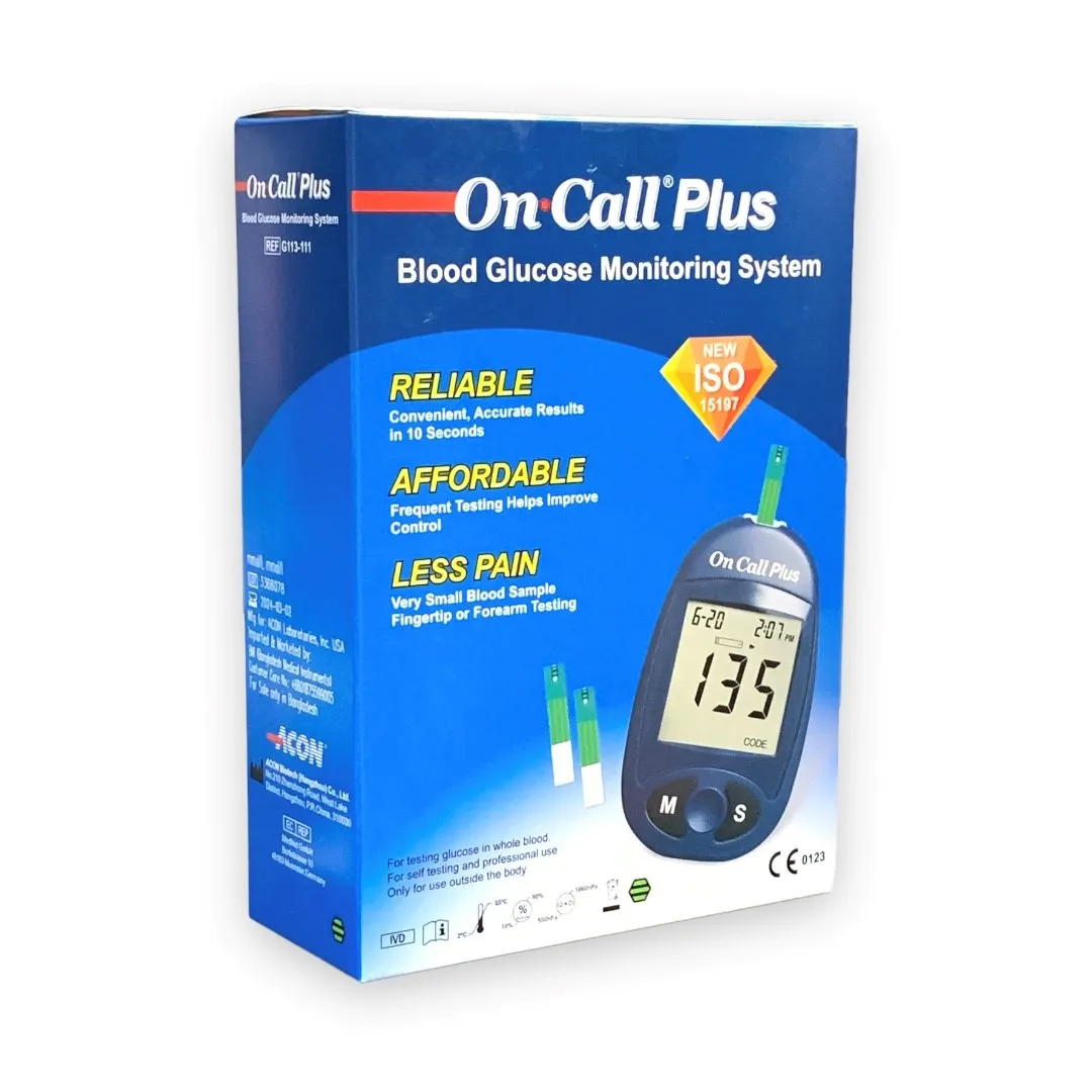 On cal plus Blood Glucose meter - MRP -1500TK (Wholesales 1250 tk)